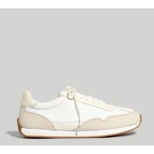 Madewell Sneakers Women's Off White Leather Suede Lace Up Size 8